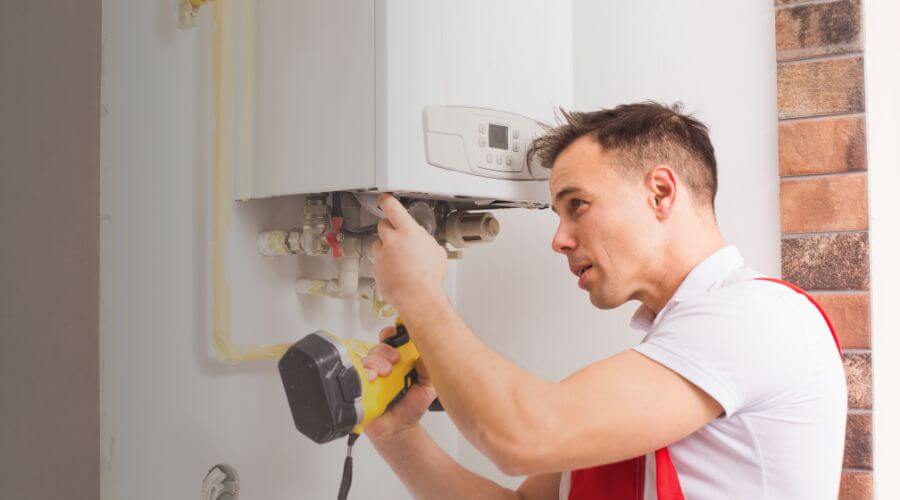 Local tankless water heater installation in Reading, MA